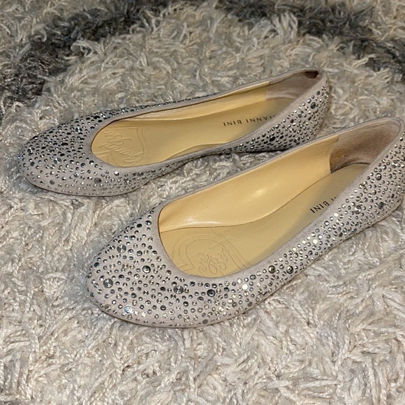 Gianni Bini - Silver Studded Ballet Flats - Picture 2 of 3